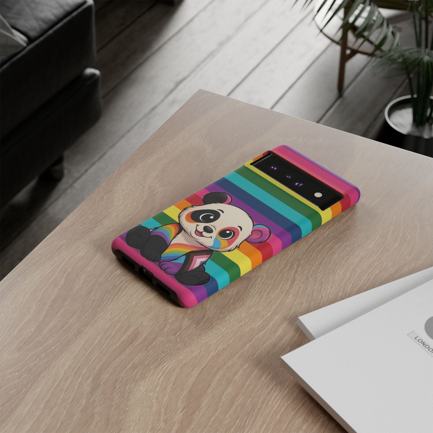 "pridecub" – progress + rainbow pride panda android tough phone case