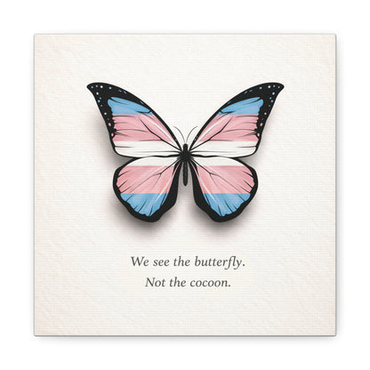 Trans Pride Butterfly | Metamorphosis Series Canvas Wall Art