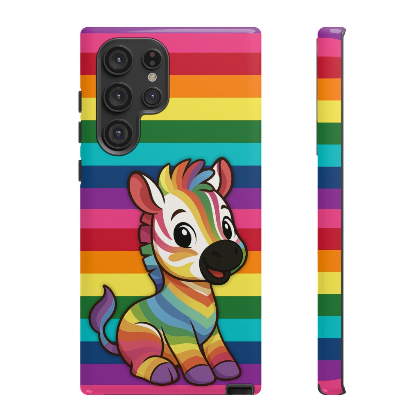 "zee the o.g." – original rainbow pride zebra android tough phone case