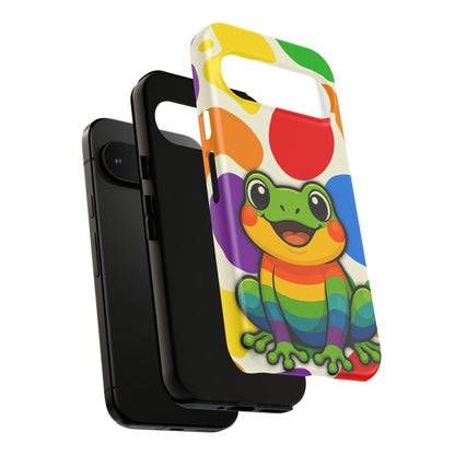 "Rainbow Ribbit" - LGBTQIA+ Pride Frog Android Tough Phone Case