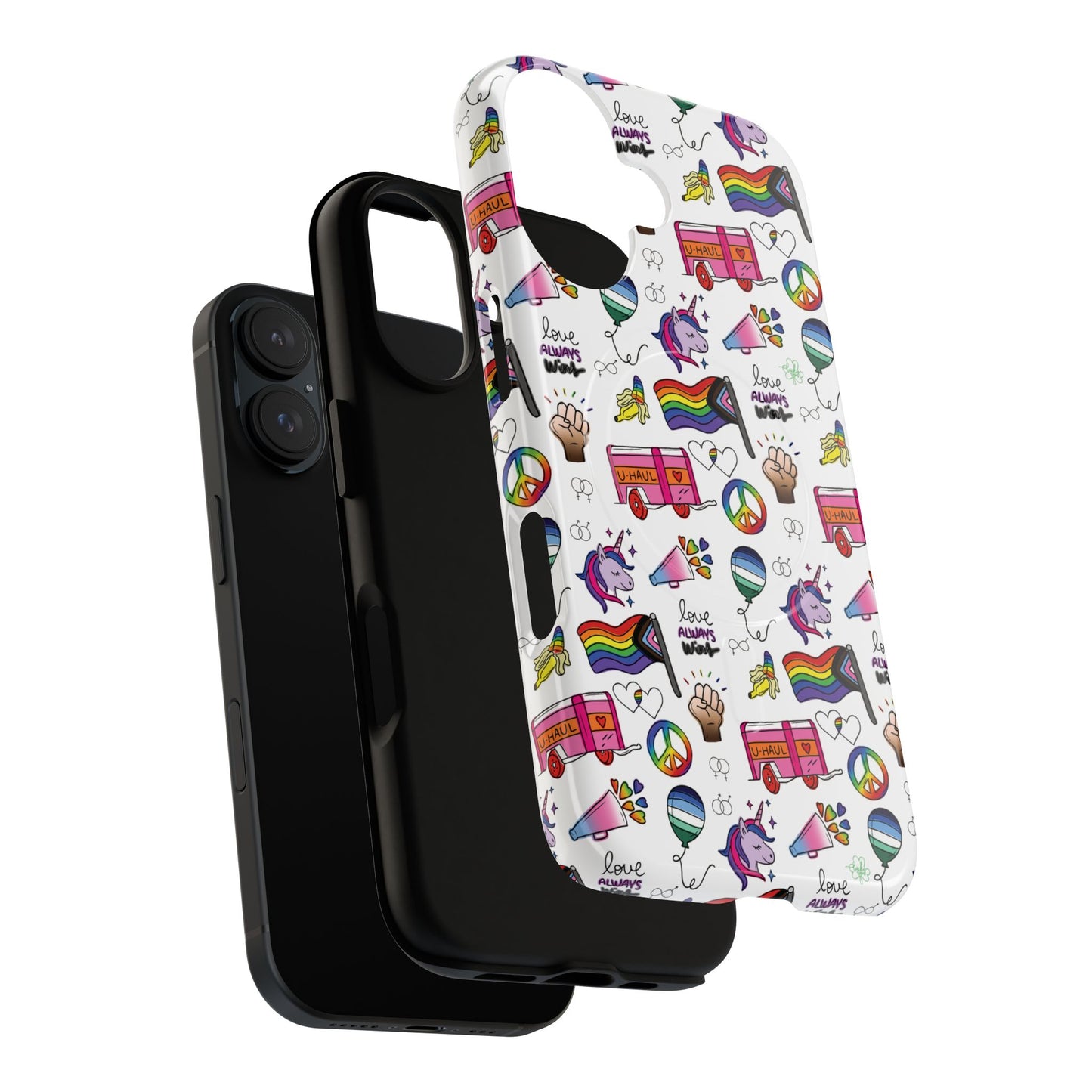 “identity mix” lgbtqia+ collage magsafe® tough iphone case