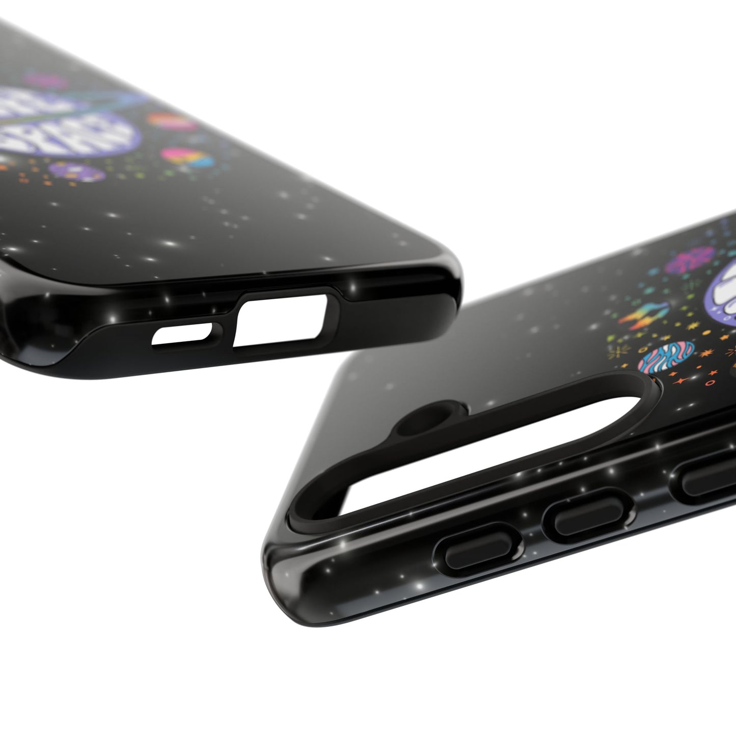 "safe space" lgbtqia+ pride galaxy android tough phone case