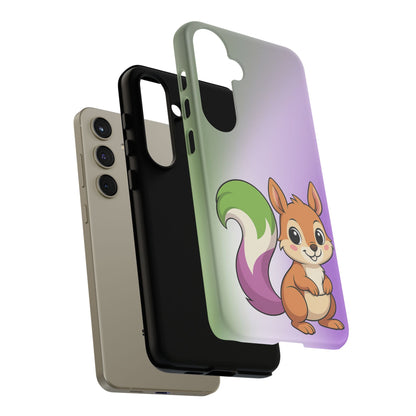 "Queeriosity"– Genderqueer Squirrel Pride Android Tough Phone Case