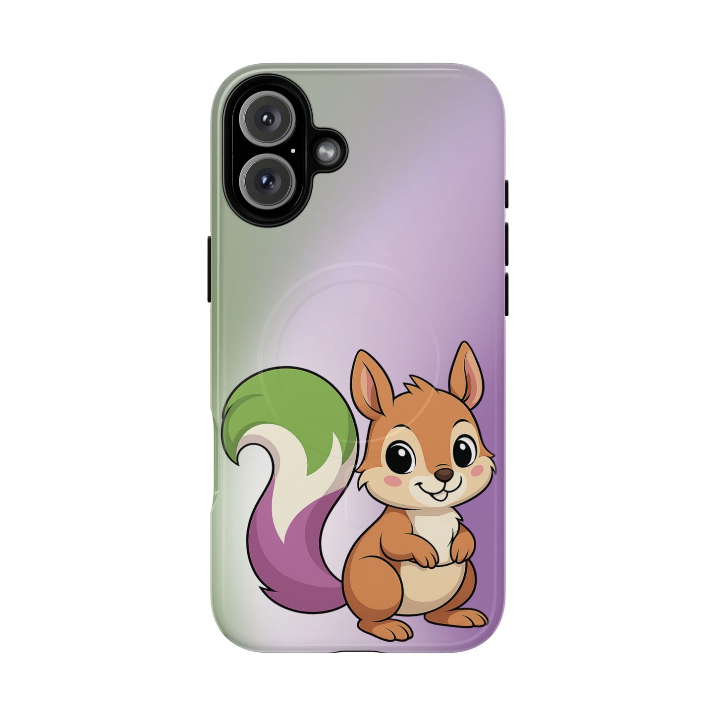 "queeriosity"– genderqueer pride squirrel magsafe® iphone case