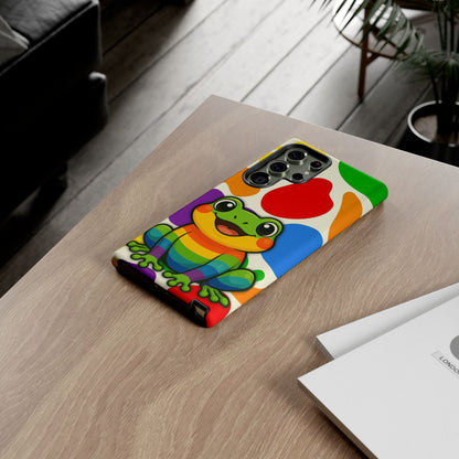 "Rainbow Ribbit" - LGBTQIA+ Pride Frog Android Tough Phone Case