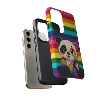 "PrideCub" – Progress + Rainbow Pride Panda Android Tough Phone Case
