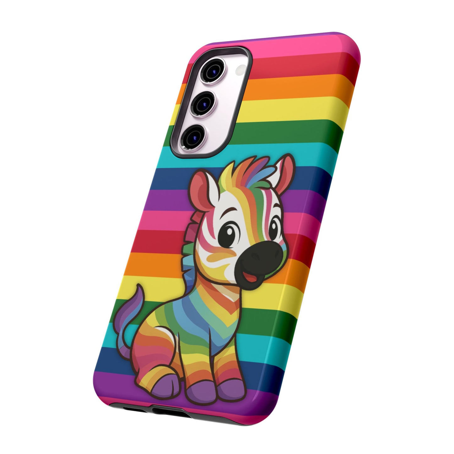 "zee the o.g." – original rainbow pride zebra android tough phone case