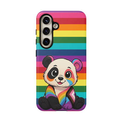 "PrideCub" – Progress + Rainbow Pride Panda Android Tough Phone Case
