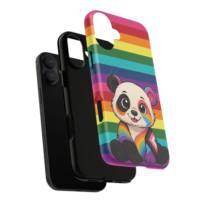 "PrideCub" – Progress + Rainbow Pride Panda MagSafe® iPhone Tough Case