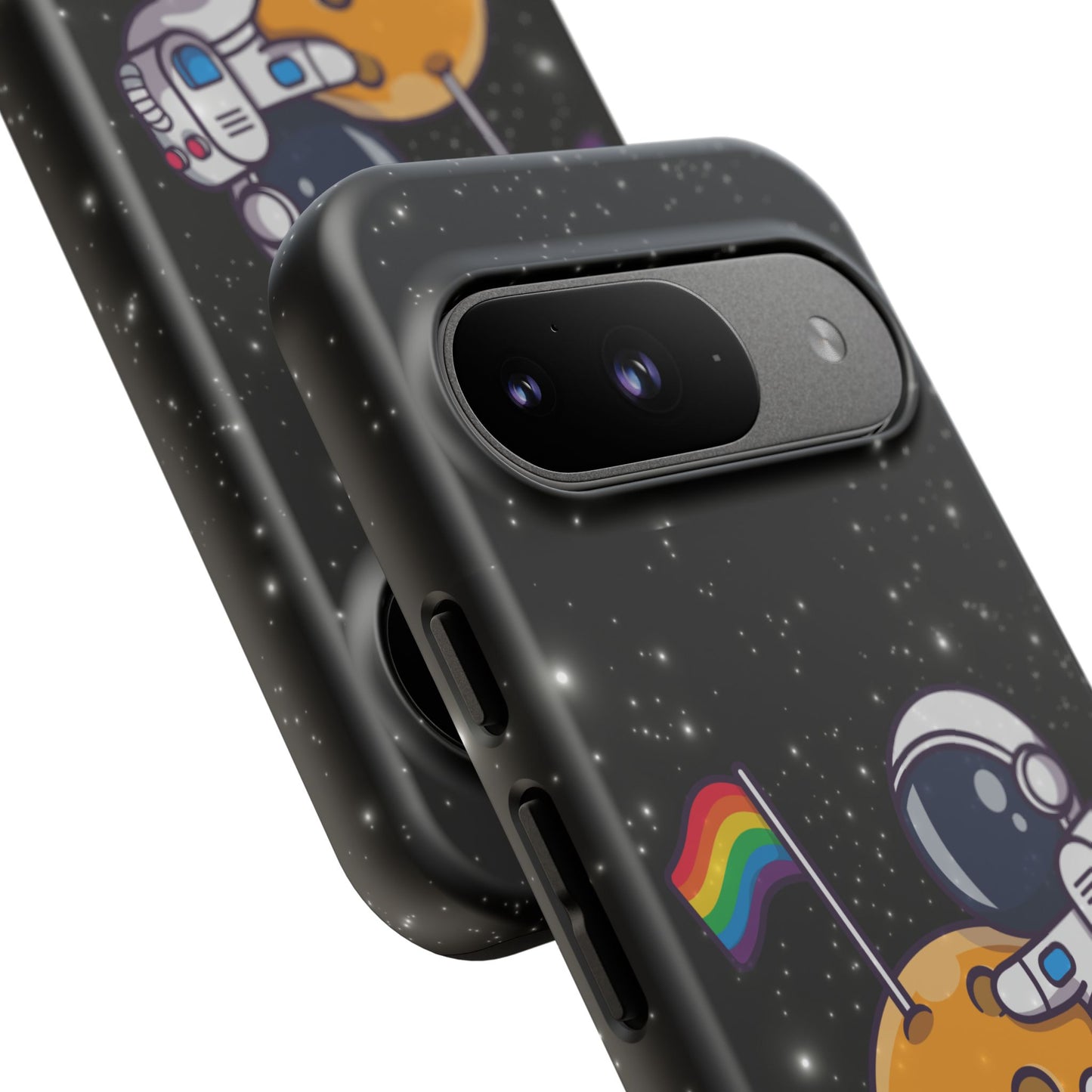 "cosmic queer" lgbtqia+ android astronaut tough phone case