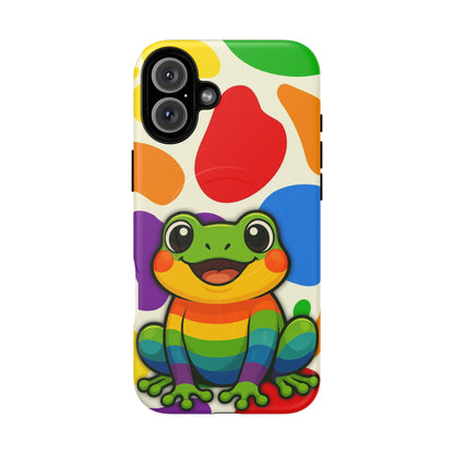 "Rainbow Ribbit" - LGBTQIA+ Pride Frog MagSafe® iPhone Tough Case