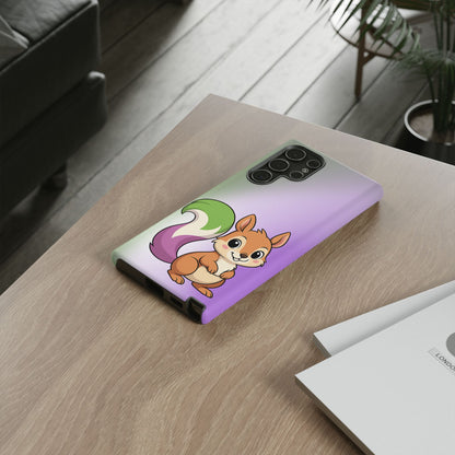 "Queeriosity"– Genderqueer Squirrel Pride Android Tough Phone Case