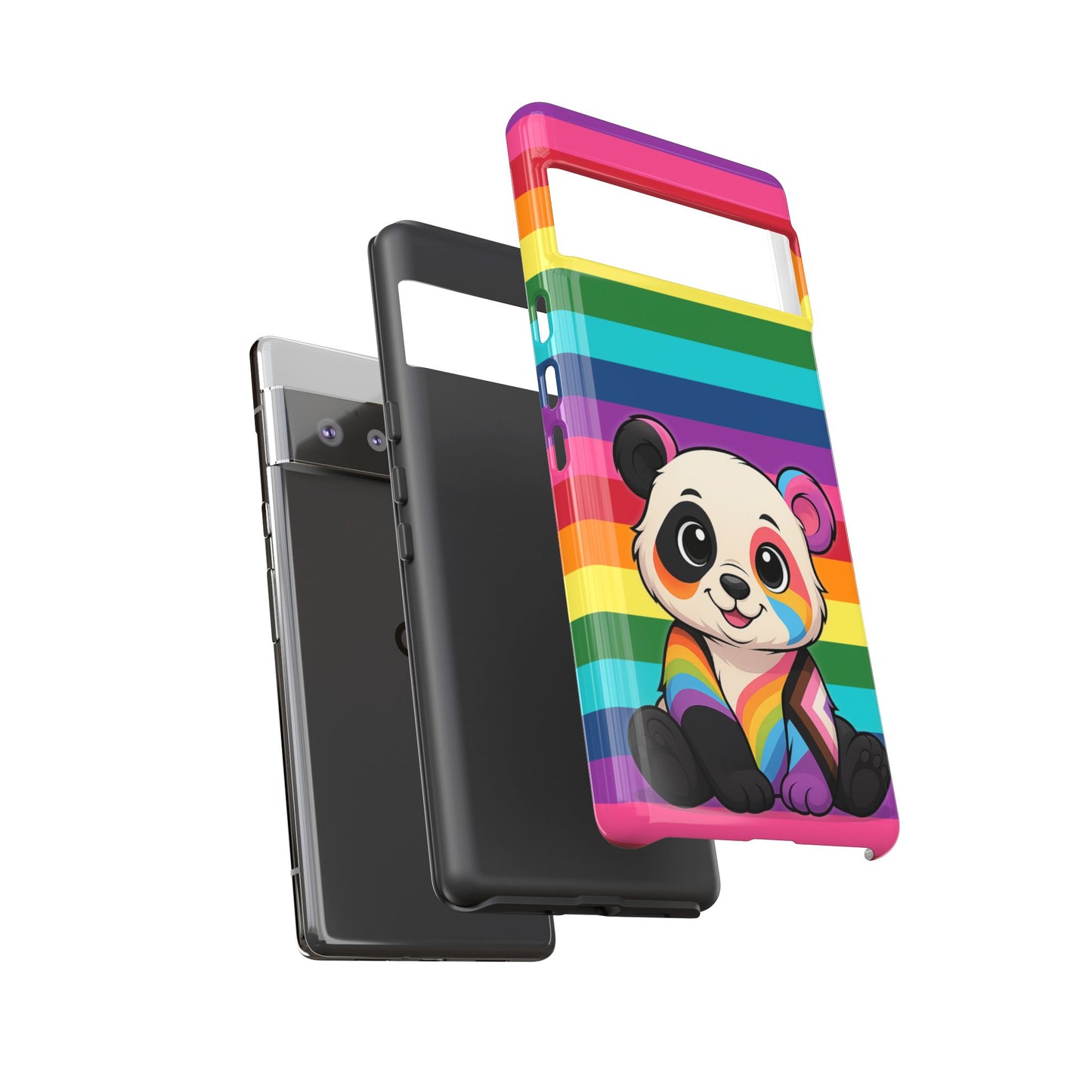 "pridecub" – progress + rainbow pride panda android tough phone case
