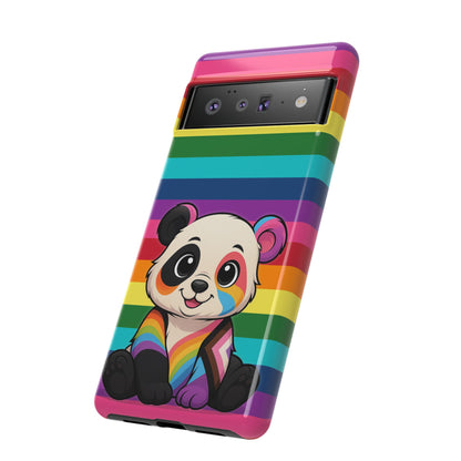 "PrideCub" – Progress + Rainbow Pride Panda Android Tough Phone Case