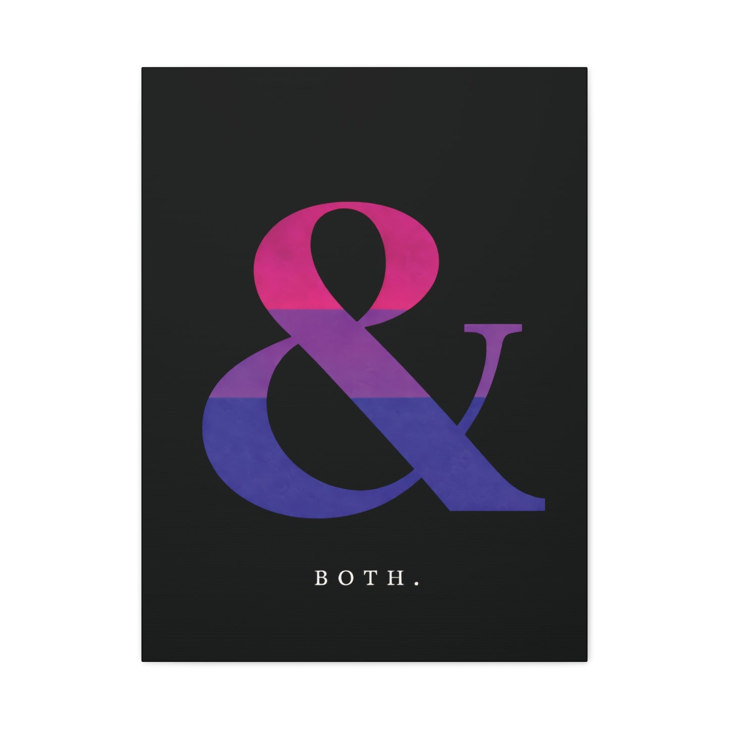 both. | bisexual pride identity canvas wall art