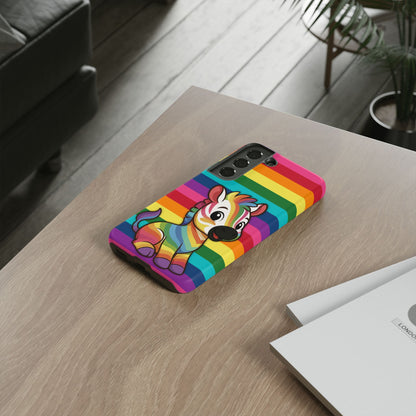 "Zee the O.G." – Original Rainbow Pride Zebra Android Tough Phone Case