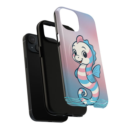 "Sea Me" – Trans Pride Seahorse MagSafe® iPhone Tough Case