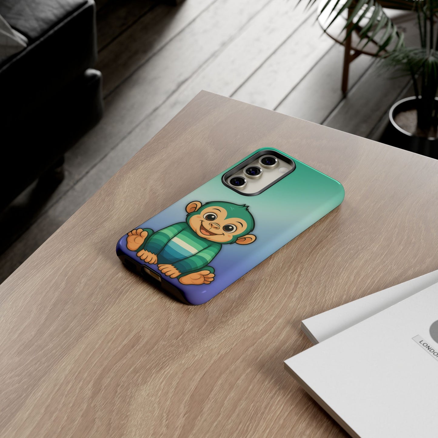 "monkey love" – gay [mlm] pride android tough phone case