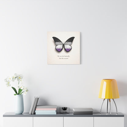 Asexual Pride Butterfly | Metamorphosis Series Canvas Wall Art