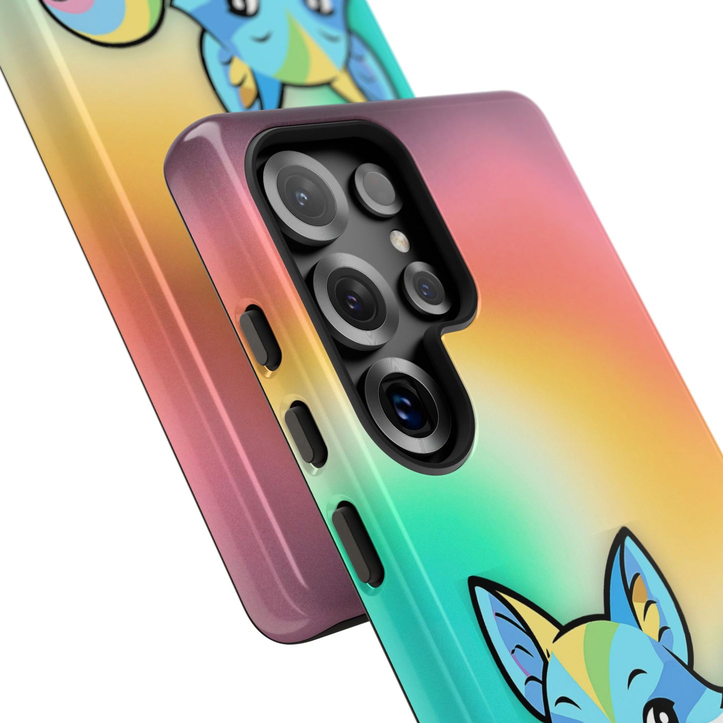 "queer as a fox" – queer pride fox android tough phone case