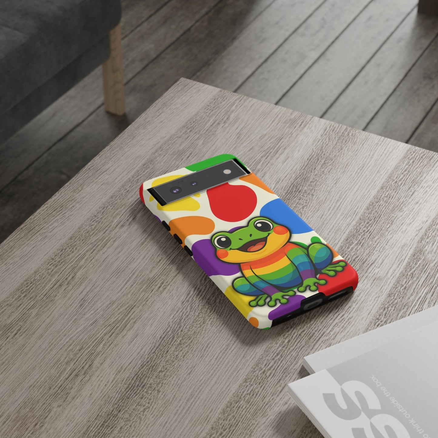 "rainbow ribbit" - lgbtqia+ pride frog android tough phone case