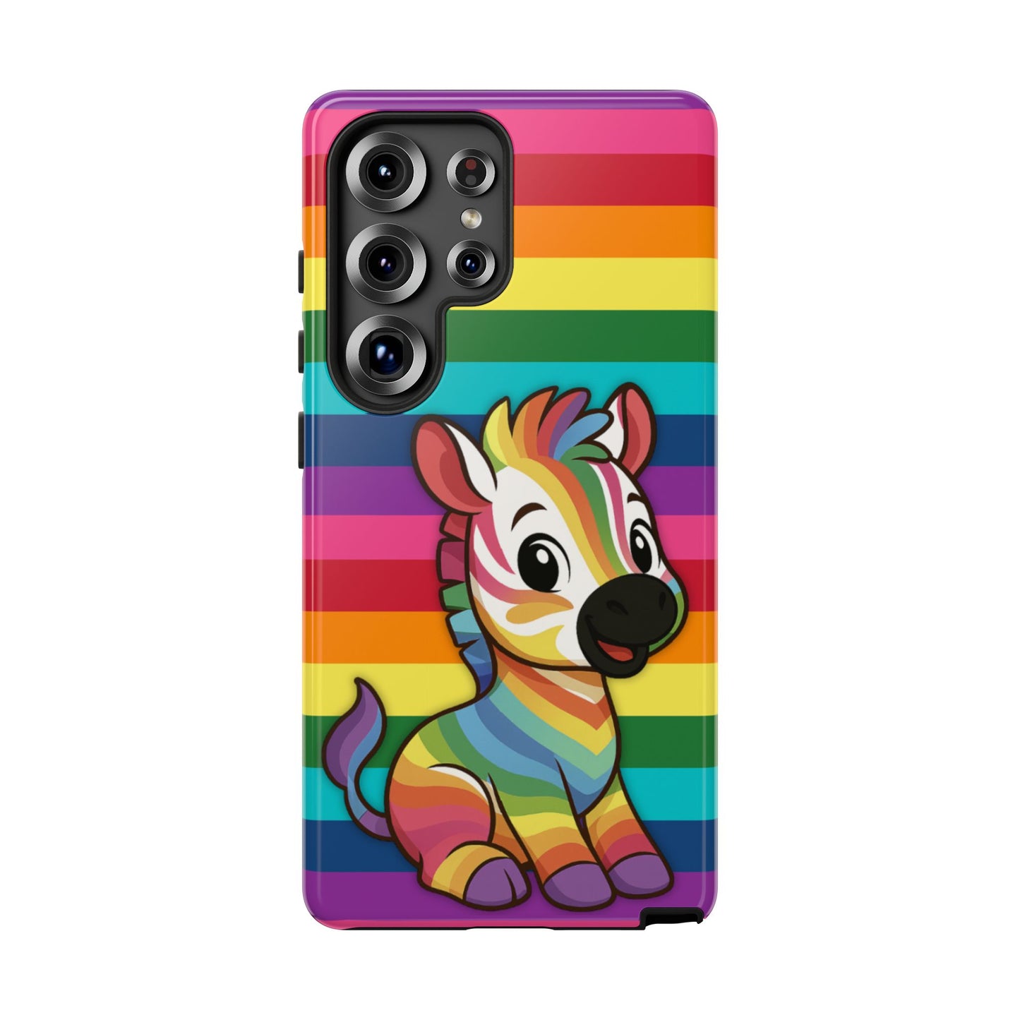 "zee the o.g." – original rainbow pride zebra android tough phone case