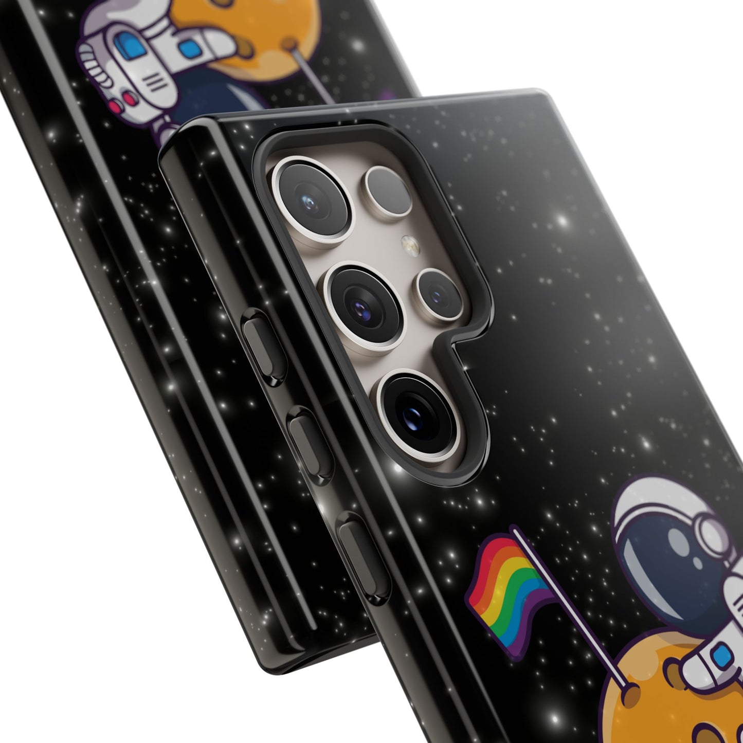 "cosmic queer" lgbtqia+ android astronaut tough phone case