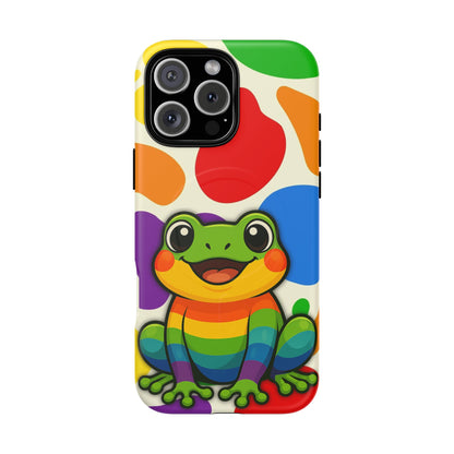"Rainbow Ribbit" - LGBTQIA+ Pride Frog MagSafe® iPhone Tough Case