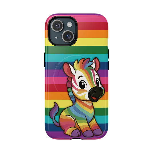 "Zee the O.G." – Original Rainbow Pride Zebra MagSafe® iPhone Tough Case