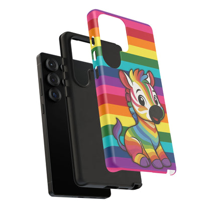 "Zee the O.G." – Original Rainbow Pride Zebra Android Tough Phone Case