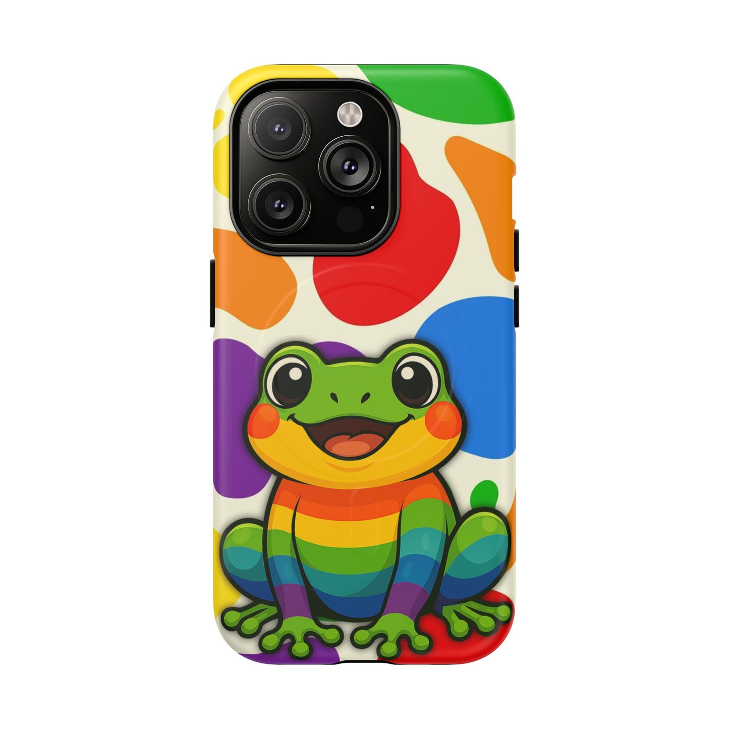 "rainbow ribbit" - lgbtqia+ pride frog magsafe® iphone tough case