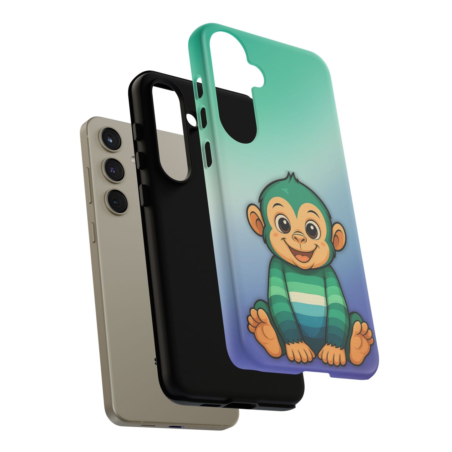 "monkey love" – gay [mlm] pride android tough phone case