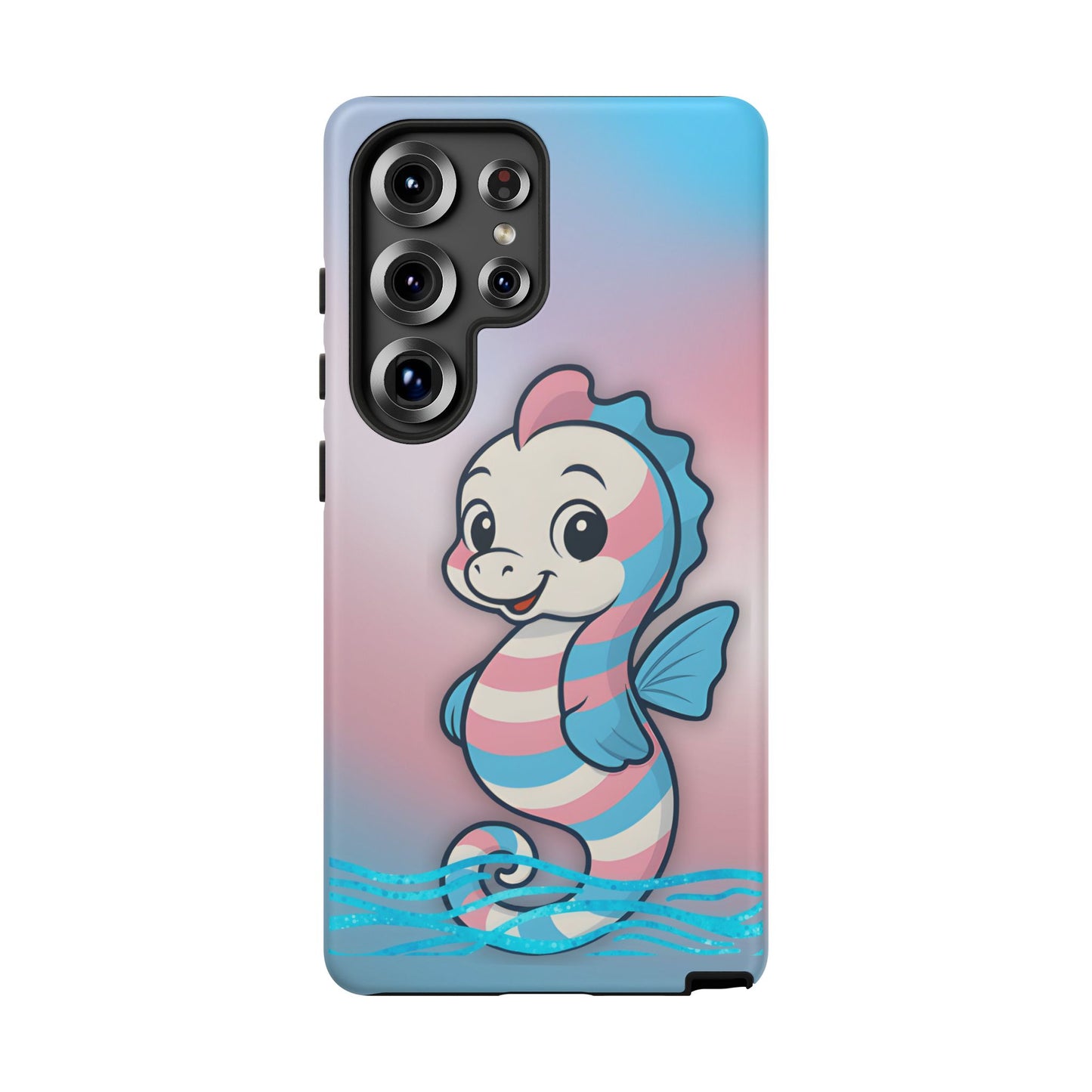 “sea me” – trans pride seahorse android tough phone case