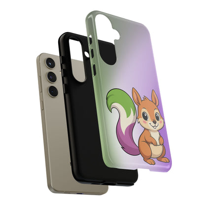 "Queeriosity"– Genderqueer Squirrel Pride Android Tough Phone Case