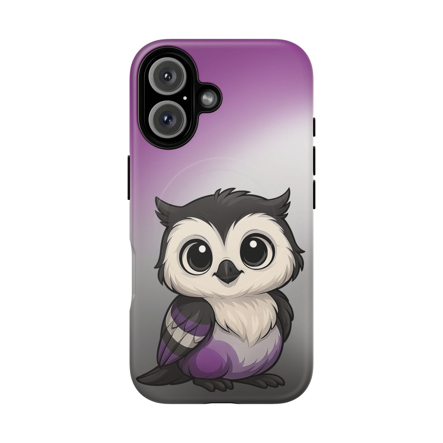 "ace-wise" – asexual pride owl magsafe® iphone tough case