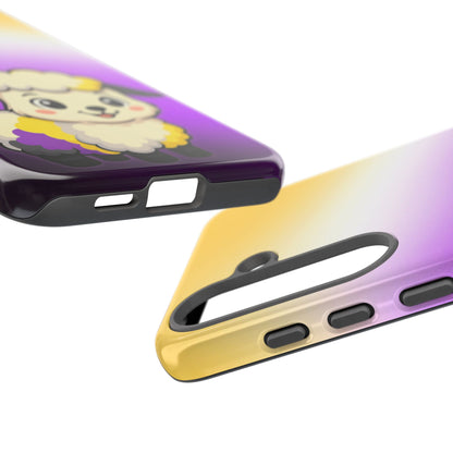 "NonbiBaaary" – Nonbinary Pride Sheep Android Tough Phone Case