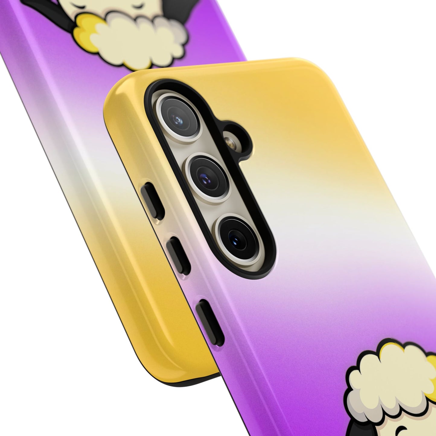 "nonbibaaary" – nonbinary pride sheep android tough phone case