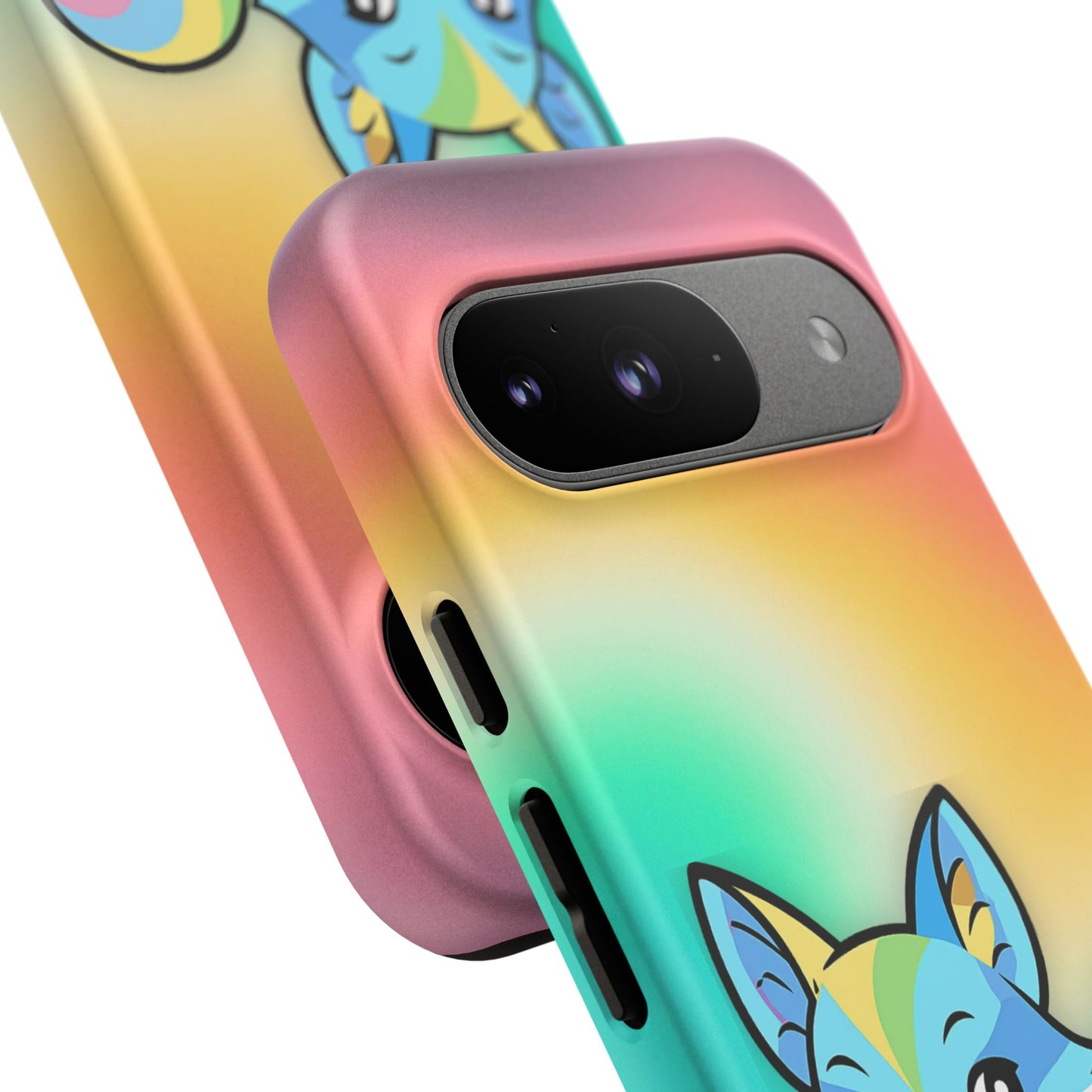 "queer as a fox" – queer pride fox android tough phone case