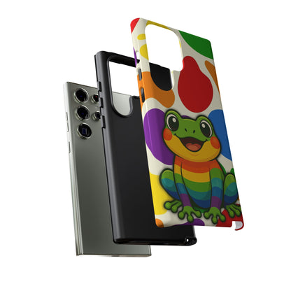 "Rainbow Ribbit" - LGBTQIA+ Pride Frog Android Tough Phone Case