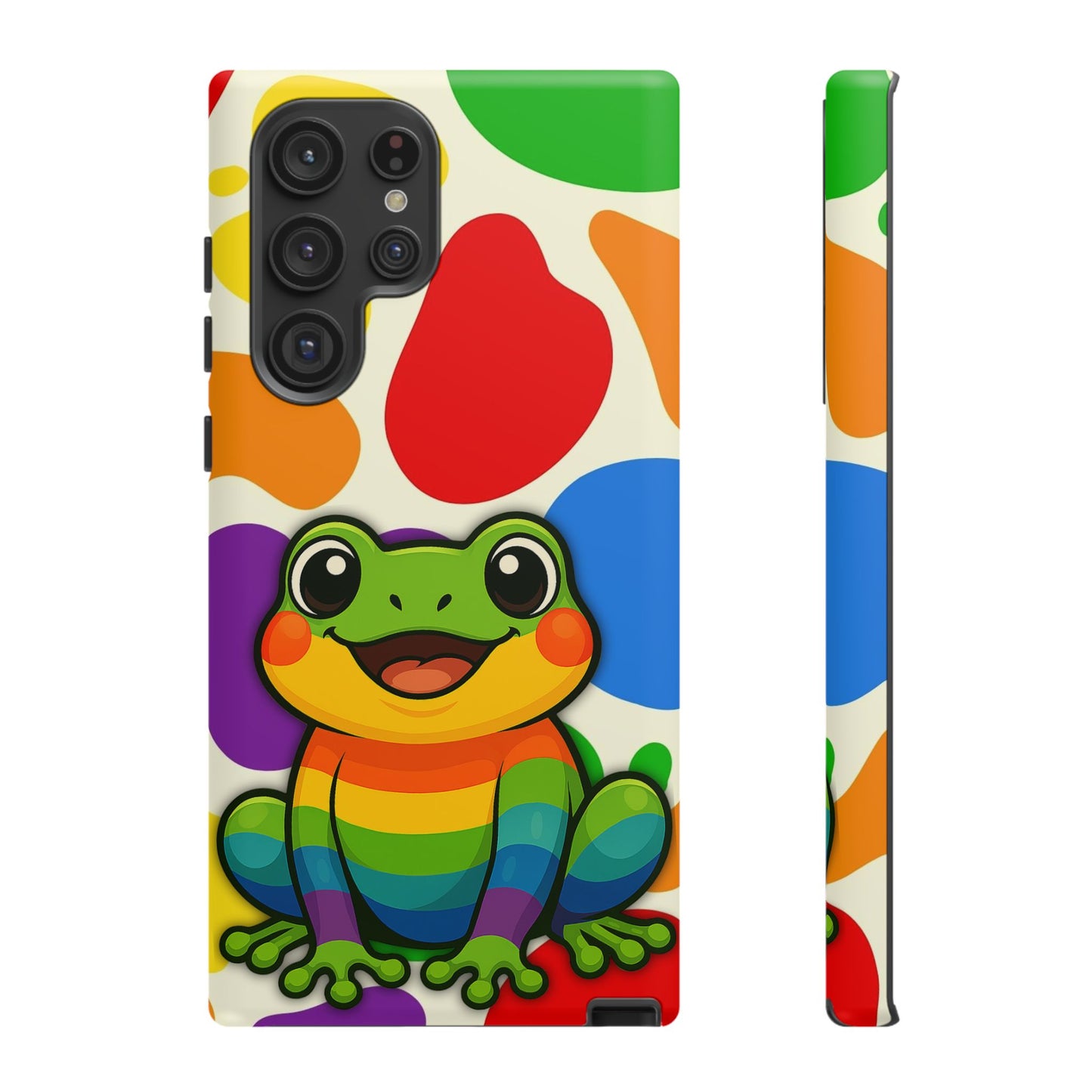 "rainbow ribbit" - lgbtqia+ pride frog android tough phone case