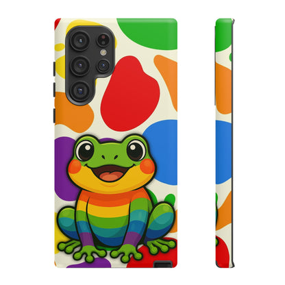 "Rainbow Ribbit" - LGBTQIA+ Pride Frog Android Tough Phone Case