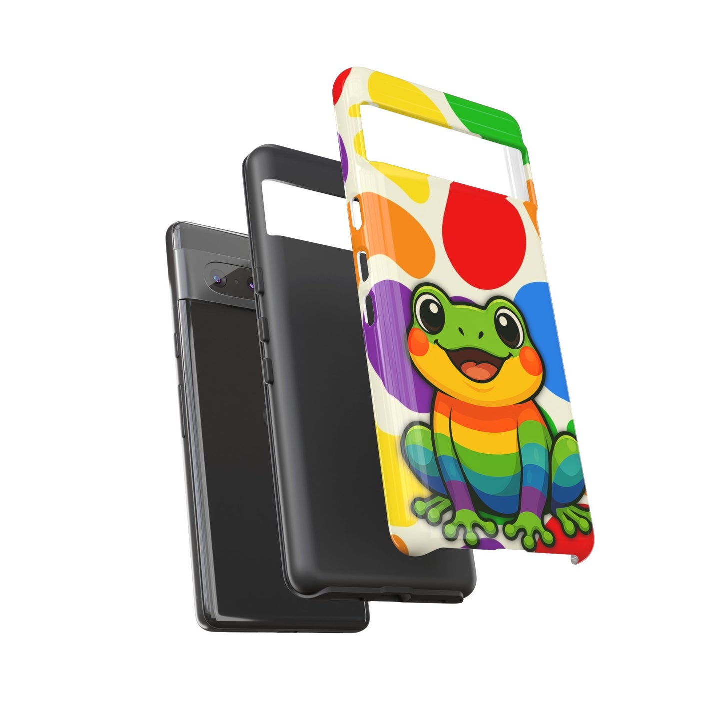 "rainbow ribbit" - lgbtqia+ pride frog android tough phone case