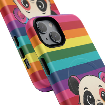 "PrideCub" – Progress + Rainbow Pride Panda MagSafe® iPhone Tough Case