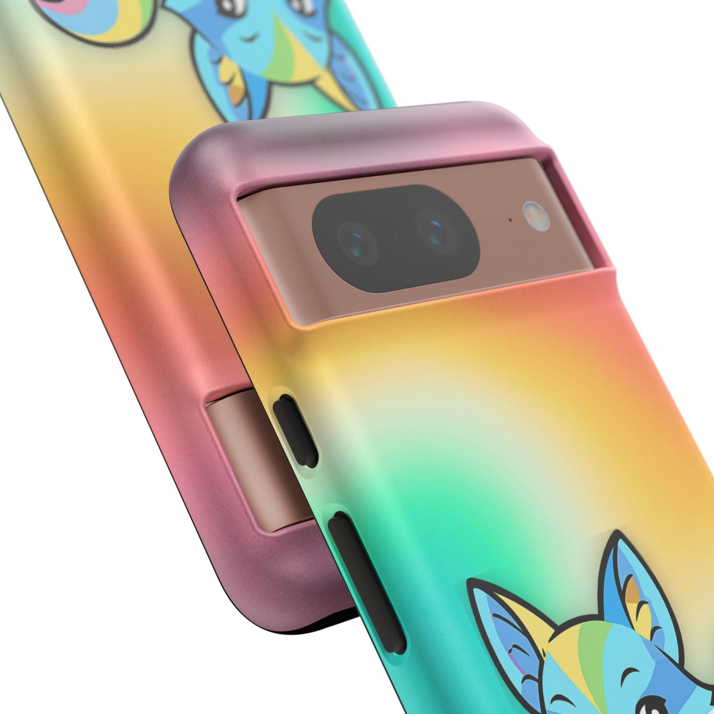 "queer as a fox" – queer pride fox android tough phone case