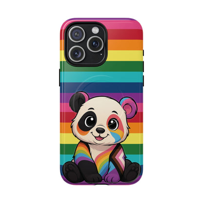 "PrideCub" – Progress + Rainbow Pride Panda MagSafe® iPhone Tough Case