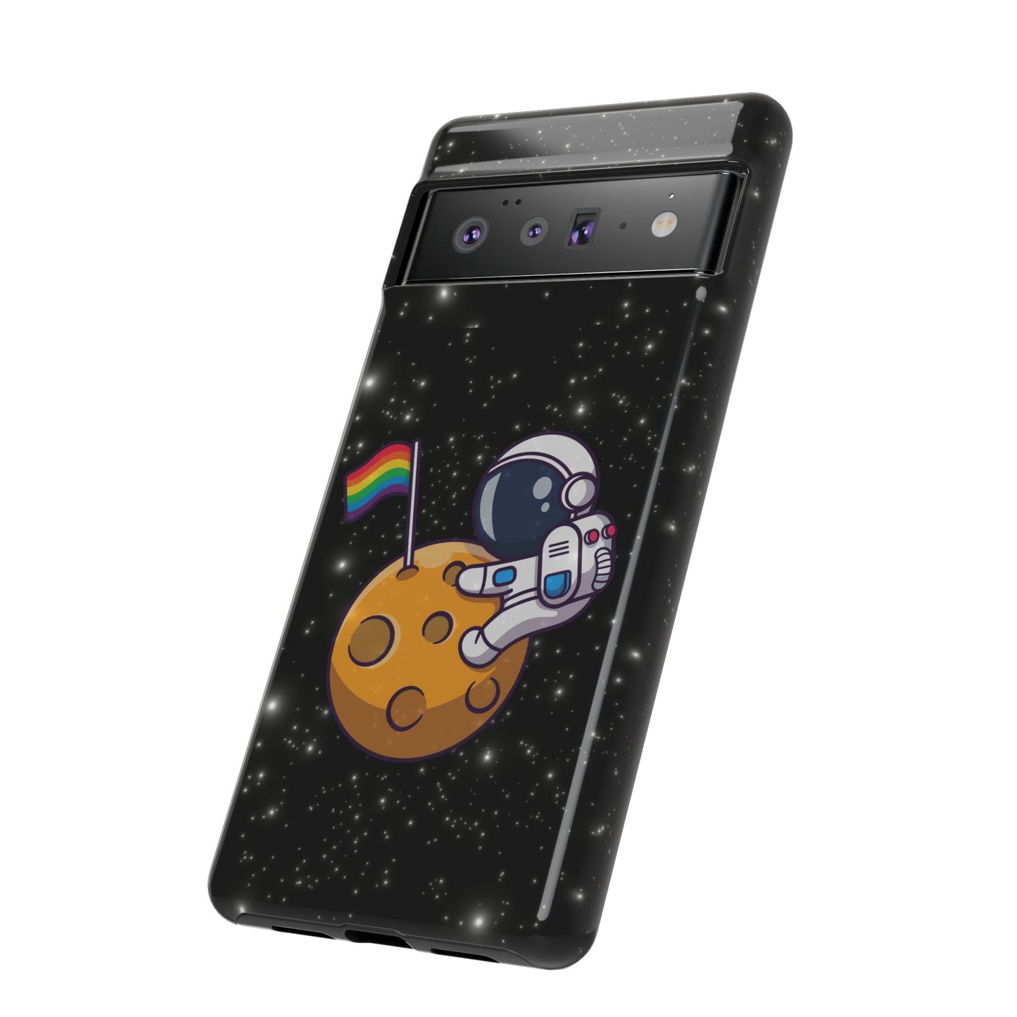 "cosmic queer" lgbtqia+ android astronaut tough phone case