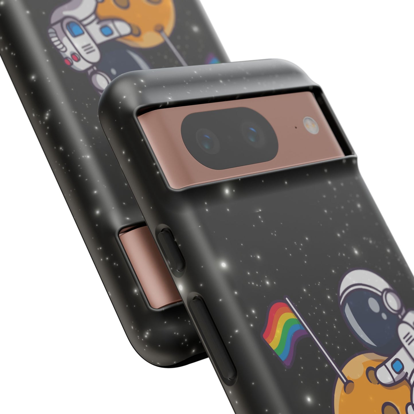 "cosmic queer" lgbtqia+ android astronaut tough phone case