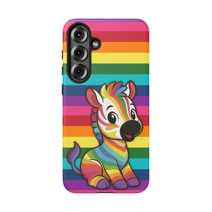 "Zee the O.G." – Original Rainbow Pride Zebra Android Tough Phone Case