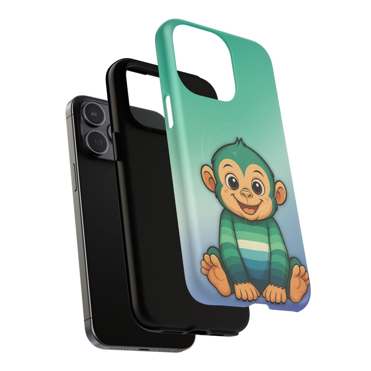 "monkey love" – gay [mlm] pride monkey magsafe® iphone tough case