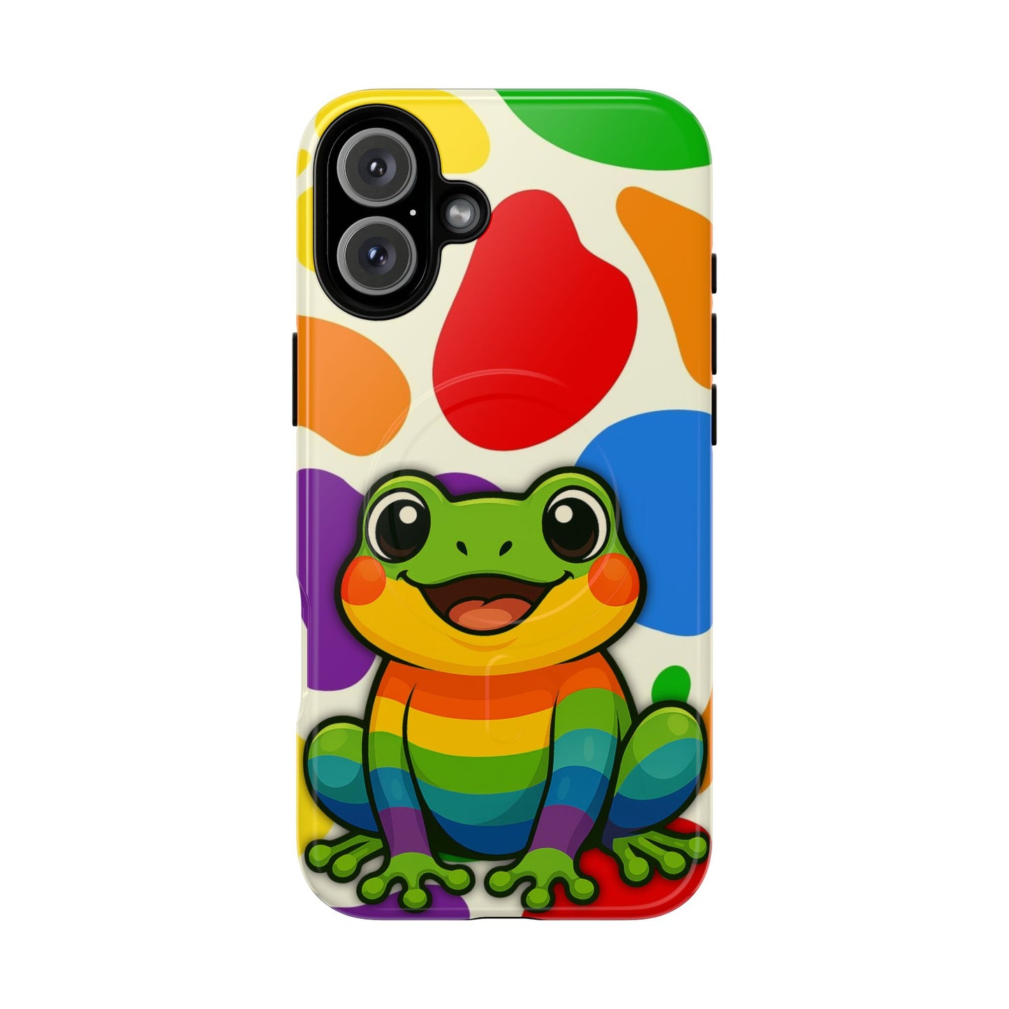 "rainbow ribbit" - lgbtqia+ pride frog magsafe® iphone tough case